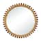 35" Mango Wood Beaded Ball Frame Wall Mirror